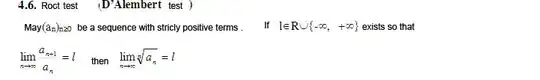 Root test for sequences convergence?