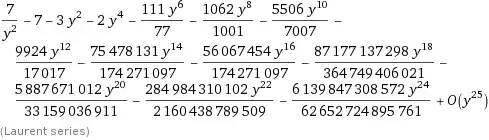 g(y), Laurent series