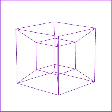 Shadow of a rotating hypercube