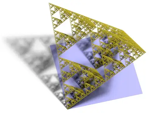 3D plot of z = x xor y, producing a Sierpinski tetrahedron