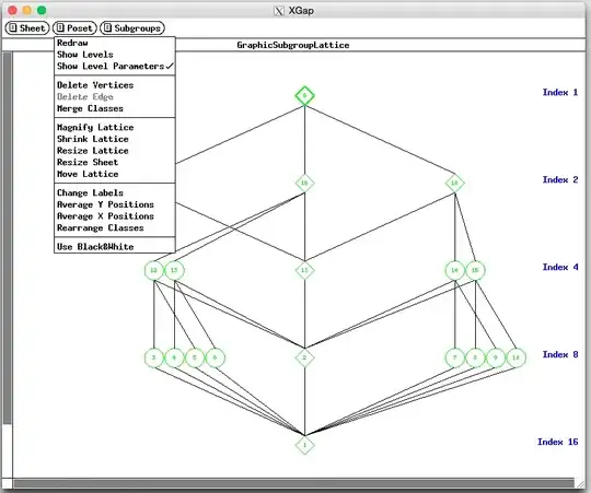 Menu for lattice layout