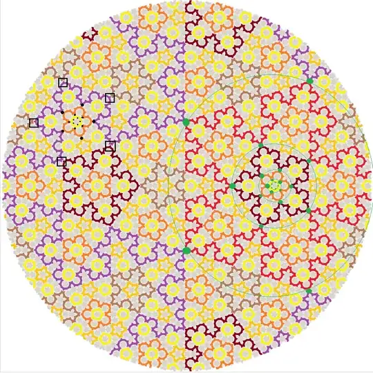 Image showing a local center, with stretches of obtuse rhombi in a panrose tiling