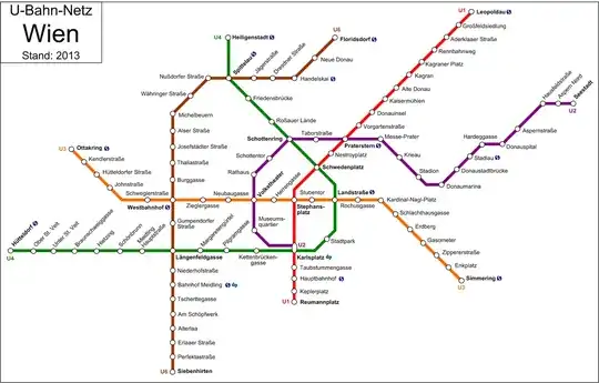 subway map of Vienna