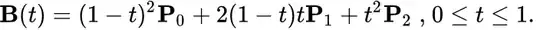 Quadratic Bezier curve formula