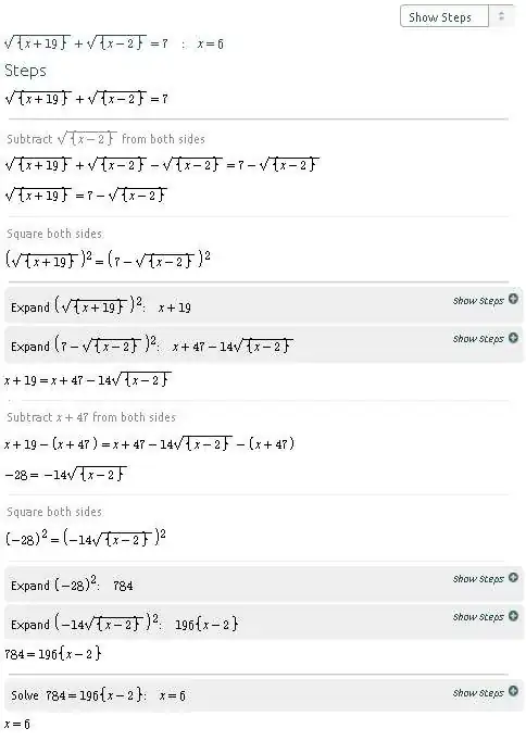 radical equation calculator