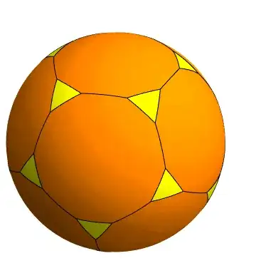 truncated dodecahedron on a sphere