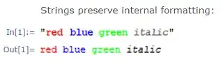 Strings preserve internal formatting