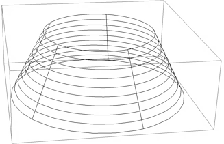 lines plot of a surfaces from Plot3D here RevolutionPlot3D