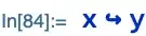 x
Sequence["~", "HookRightArrow", "~"] y