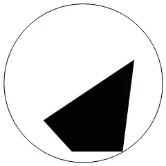 Tumbling quadrilateral animation (not a square)