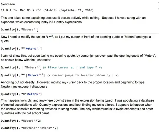 screenshot illustrating exponent removal