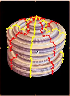 snowflake, revolved around the vertical axis
