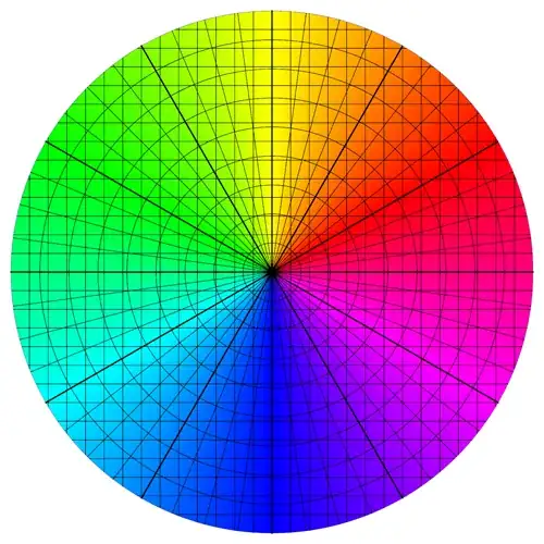 color wheel with a mesh