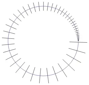 ParametricPlot combined with ticks showing regular intervals of the parameter