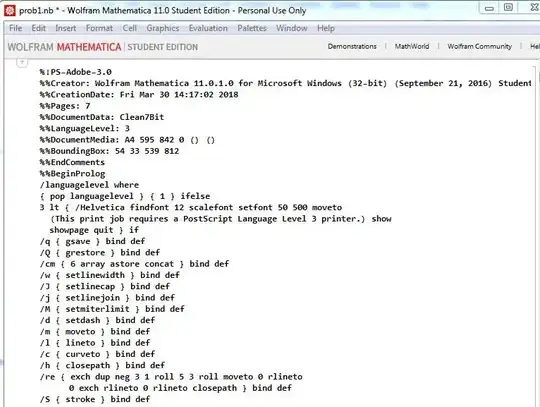 Snapshot of the present notebook