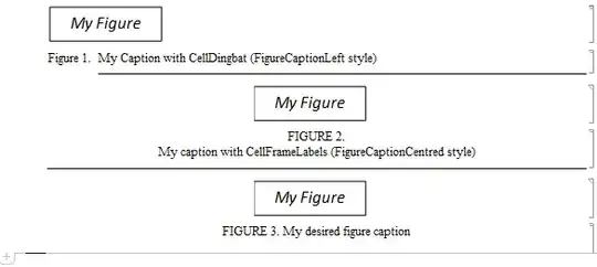 Screenshot of the two methods and my desired caption