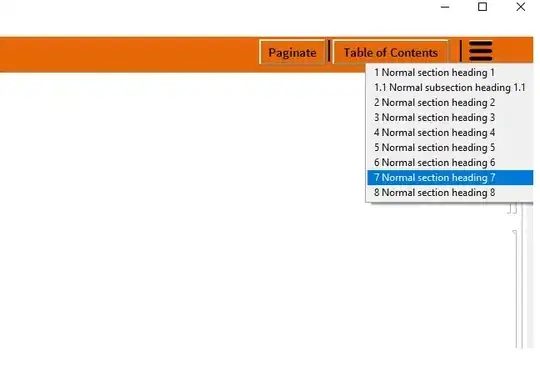 by clicking on the top right corner the TOC pane comes out