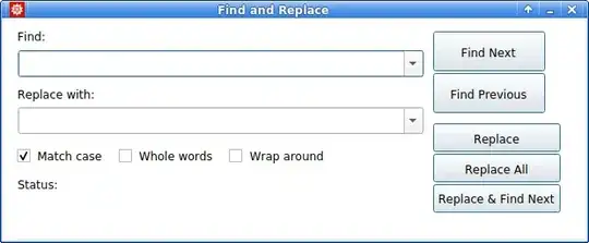 Find-Replace dialog window