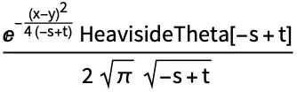 Output of the Green's function for the heat operator