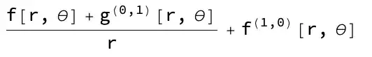output of the built-in Div in polar plain coordinates