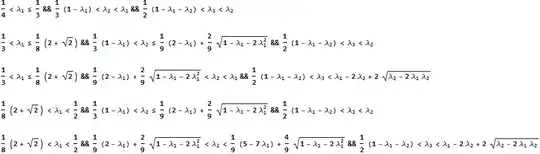 Regions to integrate over