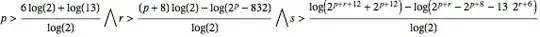 taking the logarithm of the inequalities