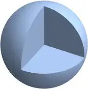 sphere with quadrant removed