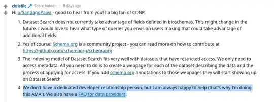 Google Dataset Search Reddit AMA Quote Highlight - "We don't have a dedicated developer relationship person".