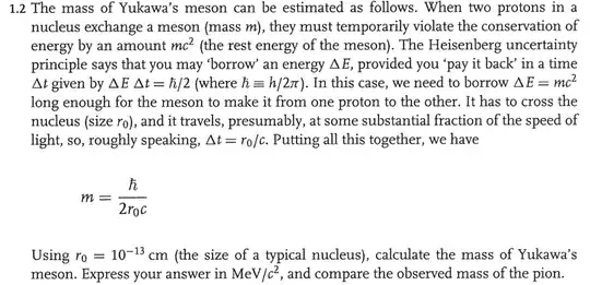Prob 1.2 of Griffith's "Introduction to Elementary Particles" 2nd ed.