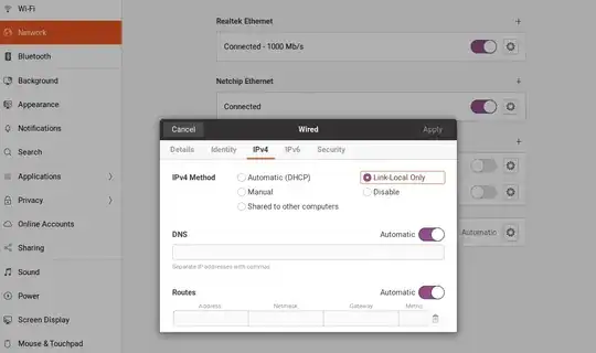 The Link-Local setting in Network Manager