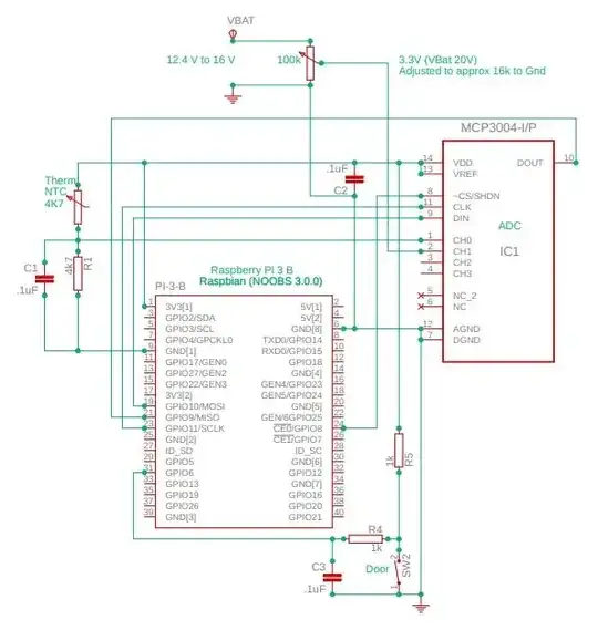 Voltage Divider 100k Pot added to mcp3004 channel 1