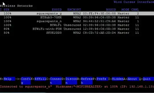 Screenshot of wicd-curses