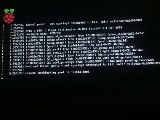 Photo of startup screen