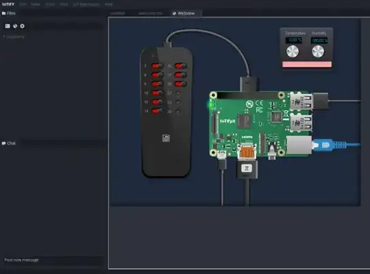 Screenshot of Raspberry Pi simulator