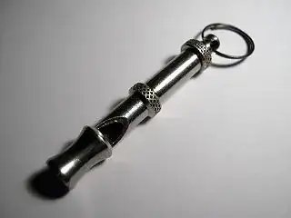 Ultrasonic dog whistle (wikipedia)