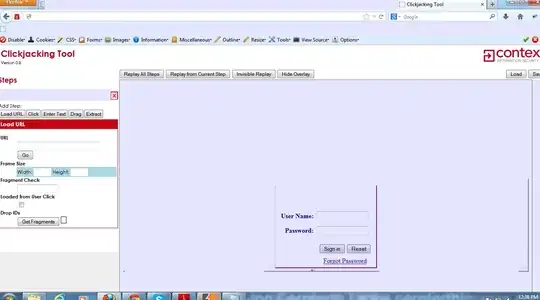 I have opened the clickjackingtool and paste the URL and click GO button