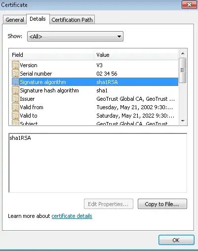 CA Certificate Details
