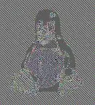 Penguin encrypted with ECB mode