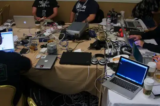 Shmoocon network management table & laptops