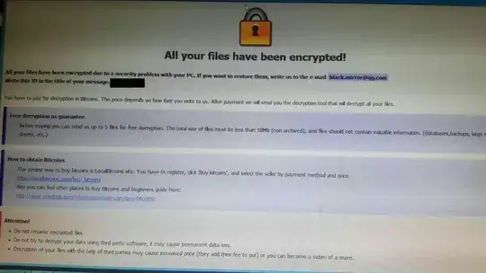 I attacked ransomware screen 