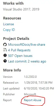 Screenshot of the Visual Studio Marketplace