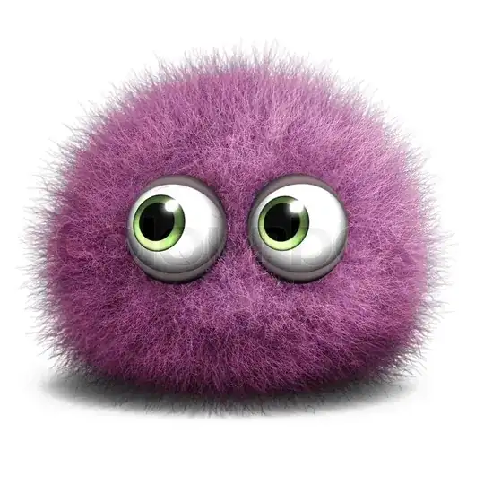 The cute monster requesting to do so