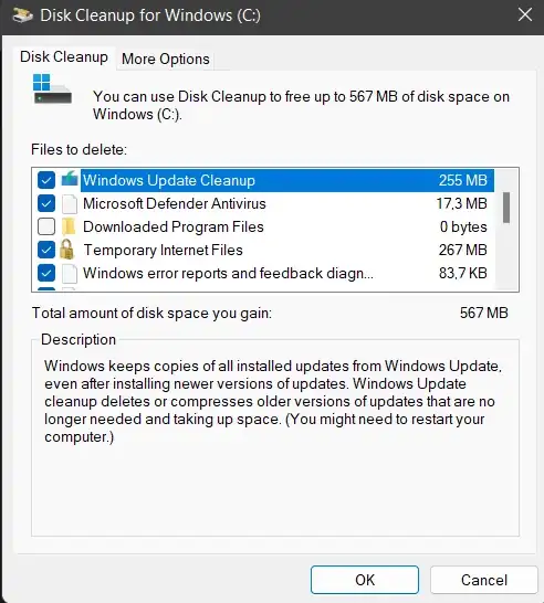 windows update cache