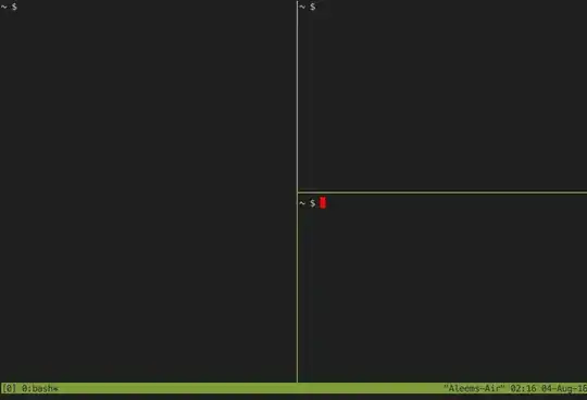 tmux split screen
