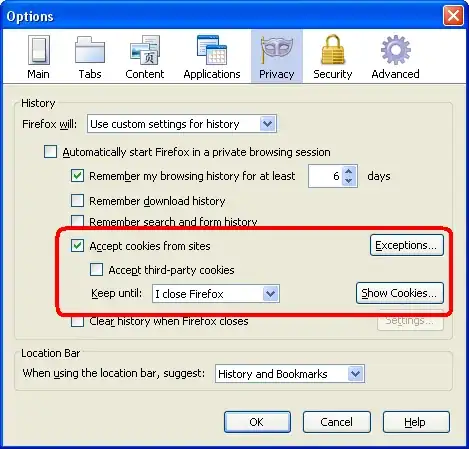 Firefox privacy option