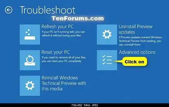 Click on Advanced Options