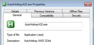 AutoHotkeyA32.exe Properties