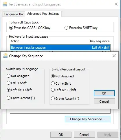 advanced key settings