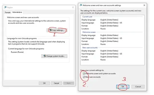 Copying language settings to system accounts and new user accounts