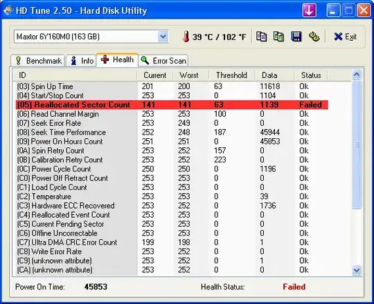 Screenshot of HDTune